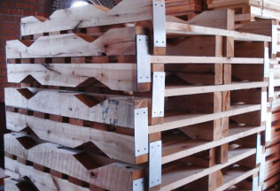 Stacked Scallop Pallets